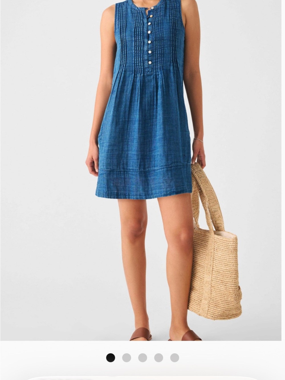 Faherty Indigo Blue isha dress NWT size xxl